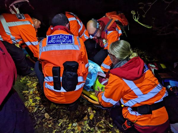 Lowland Rescue Oxfordshire Stage Search and Rescue Training Exercise on our Estate